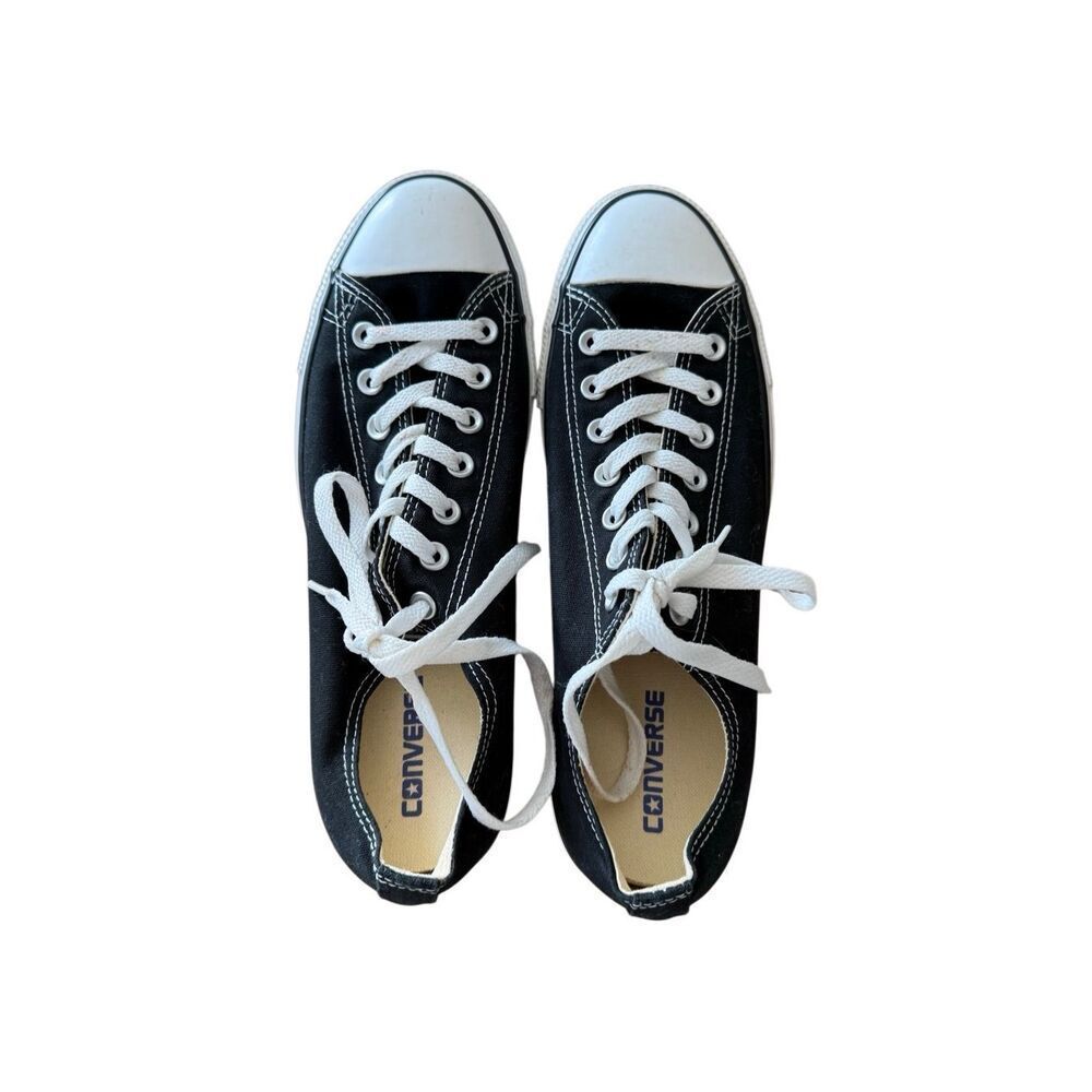 Converse Unisex Black Chuck Taylor All Star Lace Up Low Top Sneakers Sz M10 W12